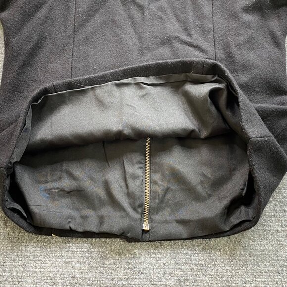 Allure Jacket Women's M Black Embroidered Applique Wool Blend Coat Paisley Fall - Picture 8 of 13